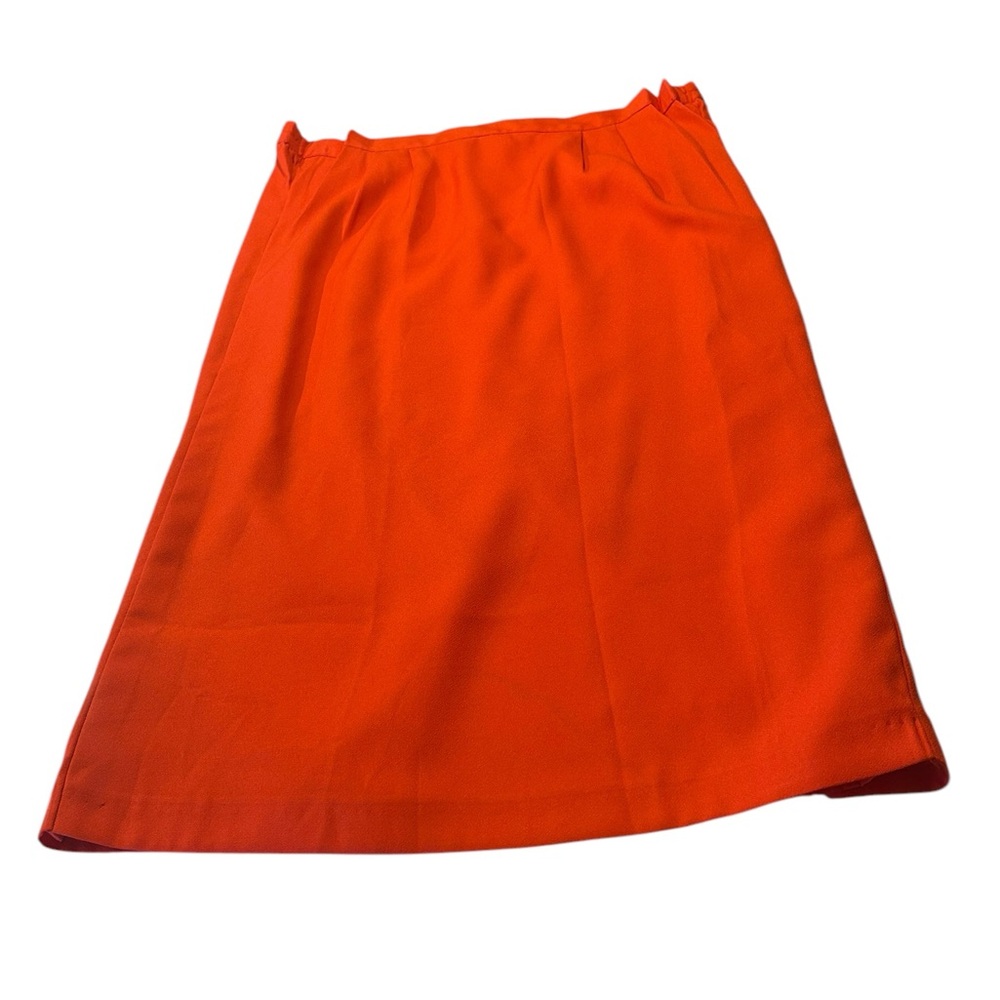 Vibrant Orange Carlucci Women's Midi Skirt